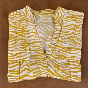 Maeve zebra shorts sleeve blouse sz xs